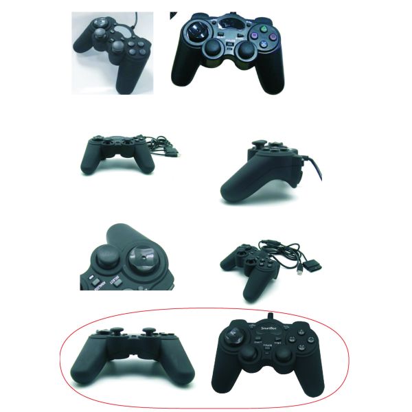 Popular Dual Vibration PC Joystick Controller , Analog / Digital USB PC Gamepad