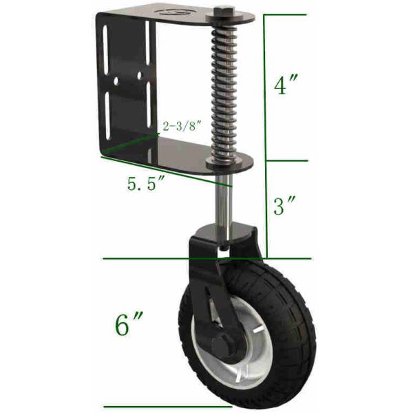 Дом Внешний сад Ограждение Воротное колесо в черном порошкообразном покрытии металлической скользящей конструкции