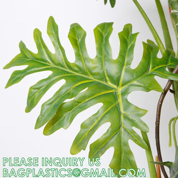 Artificial Plants 15 Inch Artificial Dripping Guanyin Tree Faux Plants Décor Indoor Outdoor,Fake Plastic Plants