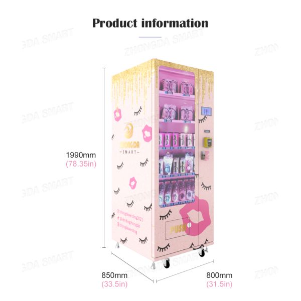 Customized Small Size Automatic Beauty Mini Vending Machine Lipgloss and Eyelashes Vending Machine