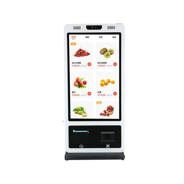 Heated Display Self Ordering Kiosk Restaurant Pos Kiosk For Cold Climate