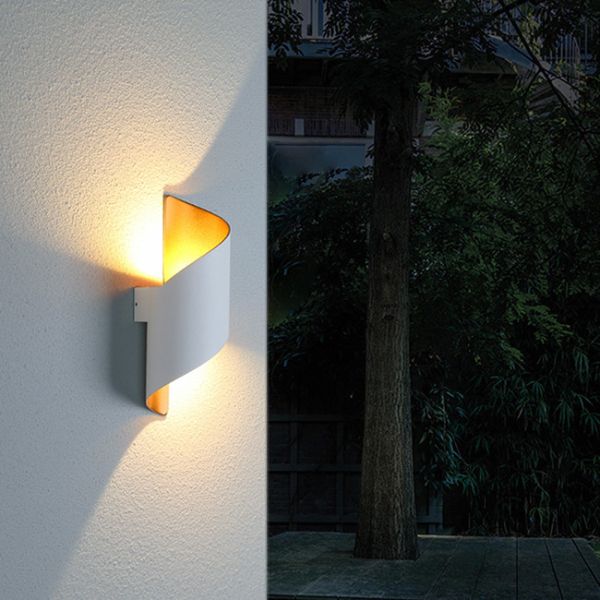 S Shaped Outdoor Wall Lantern Sconce 3W/9W 4000K For Courtyard