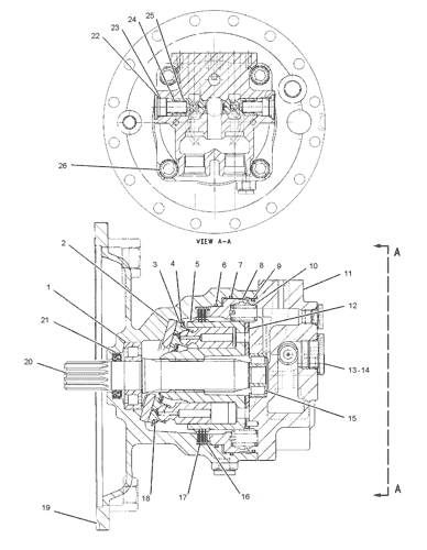 экскаватор 320CD качающий двигатель M5X130 158-8985 для  320CD