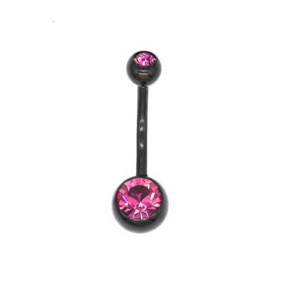 ODM cor-de-rosa do OEM do aço de Stainlesss da joia 316 das perfurações do umbigo dos zircões