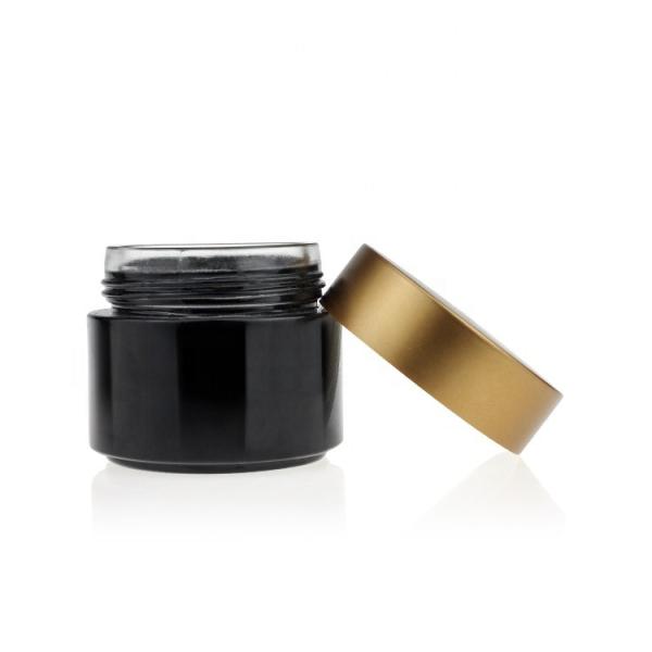 O costume cosmético de vidro preto reciclado impermeável dos frascos 100g imprimiu privado