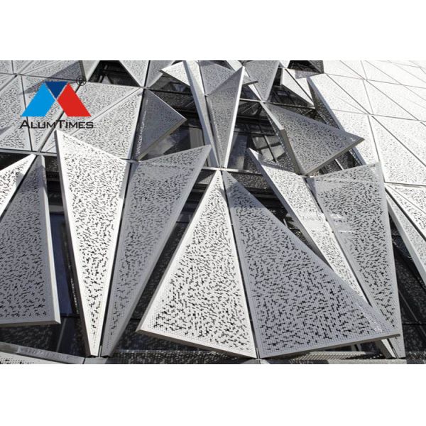 Perforated Decorative Aluminium Screen Environmentally Friendly With High Strength