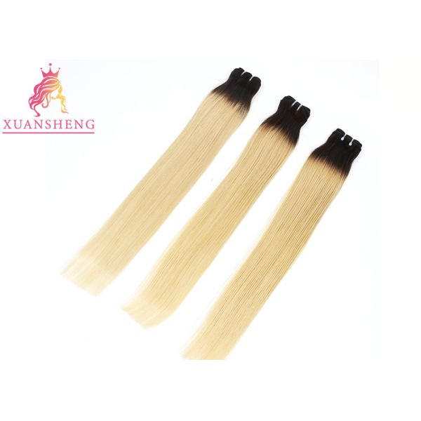 Yellow Hair Straight Bundles Custom Made Real Hair Wigs No Shedding No Tangle Hair