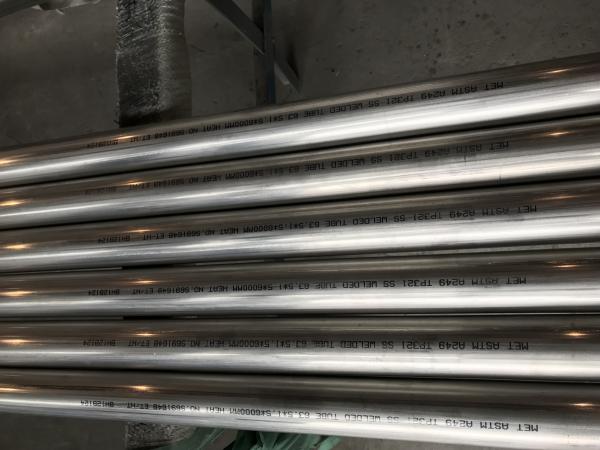 OD 1/8inch Astm A249 Tp321 que solda a tubulação de aço inoxidável de Sch 10