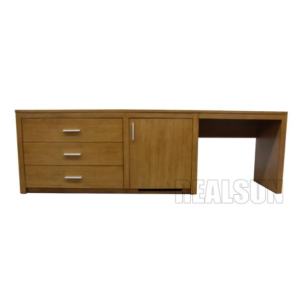 Hotel Customized Cabinet Veneer With 42 Wide Open Desk 24 Wide Mini Fridge Storage