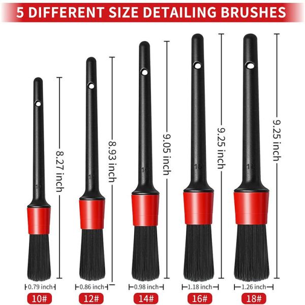 Manufacture Auto Detailing Cleaning Tools 17Pcs Car Brush For Car Wheel Interior