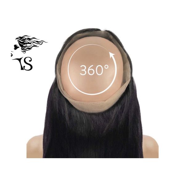 Straight 360 Lace Frontal Closure For African Black Women 100% Indian Remy Hair