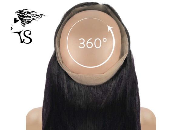 Straight 360 Lace Frontal Closure For African Black Women 100% Indian Remy Hair