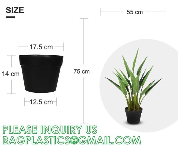Artificial Bird of Paradise Plants 6 Ft Fake Tropical Palm Tree with Trunks in Pot and Woven Seagrass Belly Basket
