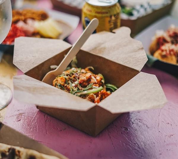 #1 Customized Eco Friendly Takeout Salad Box Eco Friendly Lunch Kraft Paper Box Fast Food To Go Container
