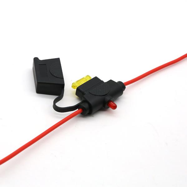 LPR-04B-I-12R 30A 12AWG Porteur de fusible en ligne à lame régulière en fil avec lumière LED indicateur