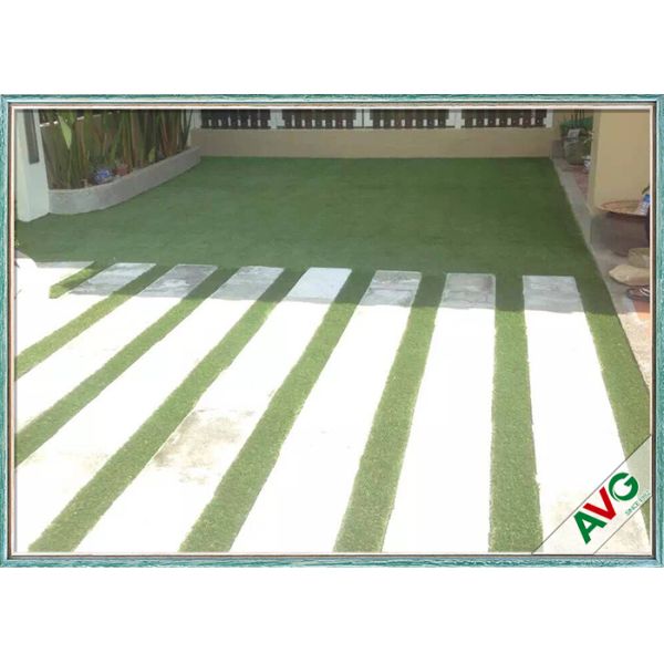 Weather Resistance Garden Artificial Grass 11200 Dtex Field Green / Apple Green