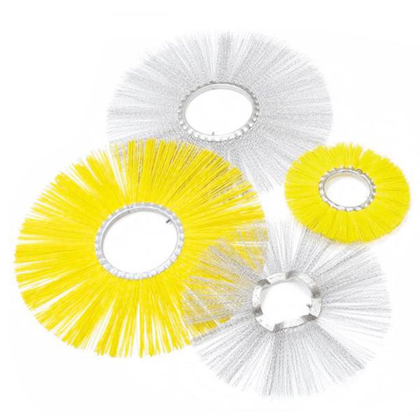 Metal Steel Wire Sweeper Broom Brushes , Poly Fiber Road Broom Brushes