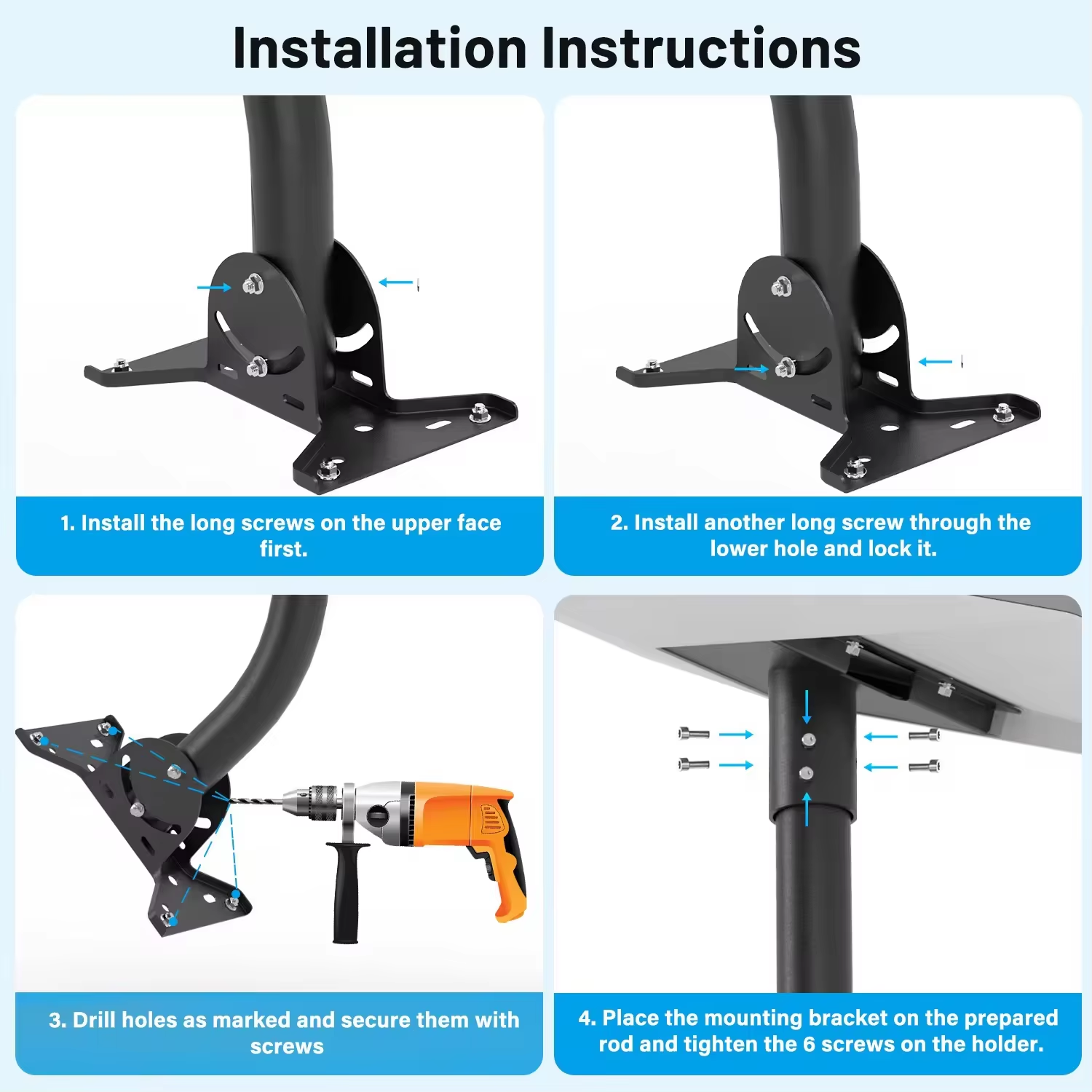 High Quality Adjustable Carbon Steel Universal Starlink Gen3 Mounting Kit for Roof Installation