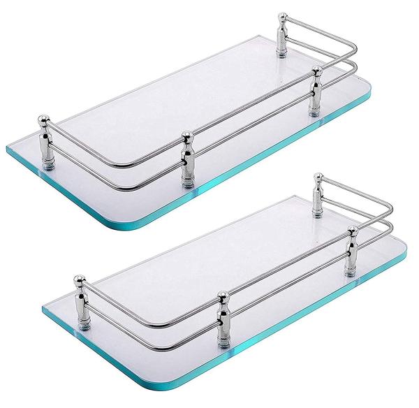 Wall Mount Safety Toughened Glass Shelves Cut To Size Tinted Frosted Tempered Glass Corner Shelf For Bathroom Living Room