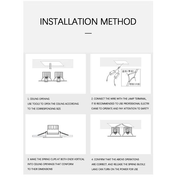 50000 Hour Working Lifetime LED Commercial Downlight Solution for Hill Deep Anti-Glare