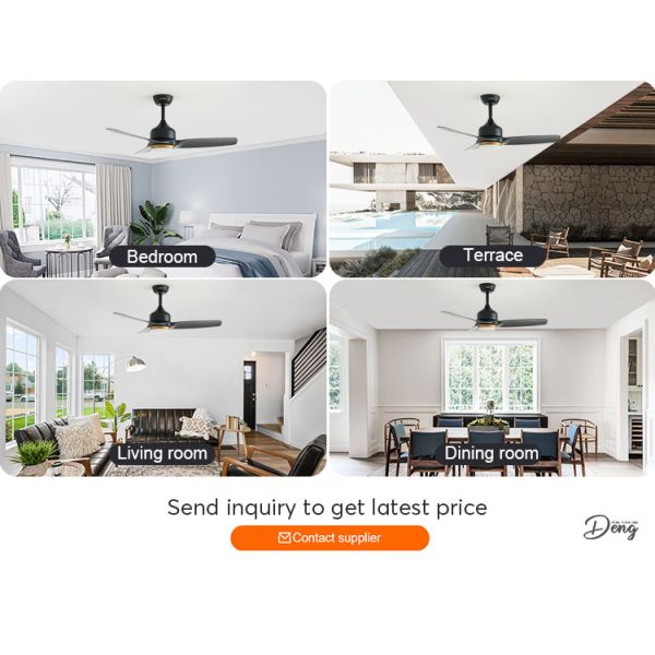 Ventilador de teto LED de comprimento de suspensão interior de 42 