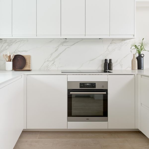 Handless Plywood PVC Kitchen Cabinet Modern Modular