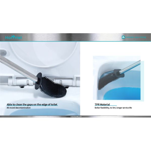 TPR 2.0 Stainless Steel Toilet Cleaning Brush And Holder Set Modern Design