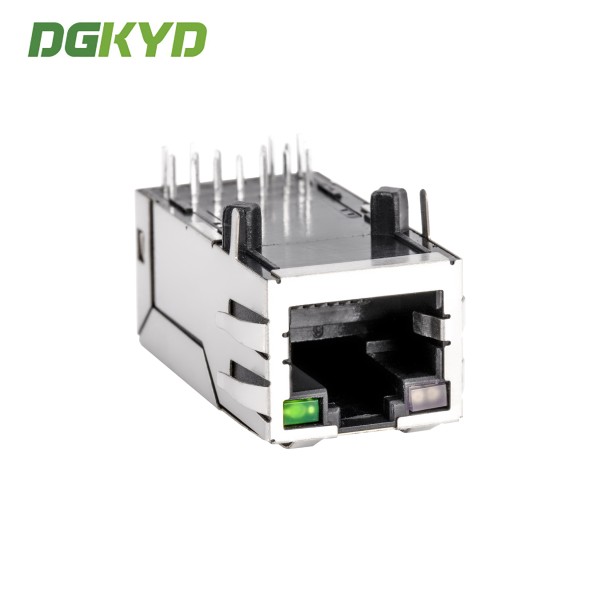 Gigabit RJ45 Connector with Copper Alloy Shield and Gold Plating for Network Port Socket