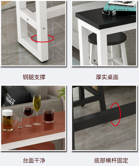 Coffee Table Specific PU Leather Cover Material Corner Decor Study Table Corner