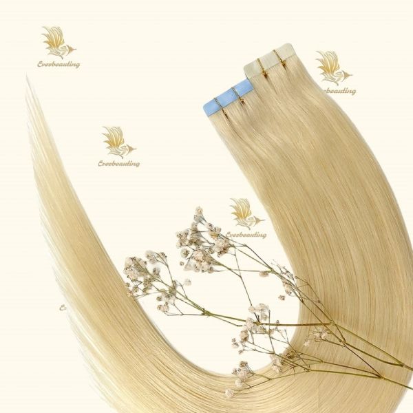 Long Blonde Remy Tape in Hair Extensions 20inch Hair Length 30 Day Return refunds