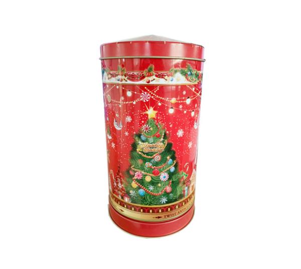 doces Tin Box Packaging da cookie da tampa de deslizamento de 9mm Dia Christmas Musical Tin With