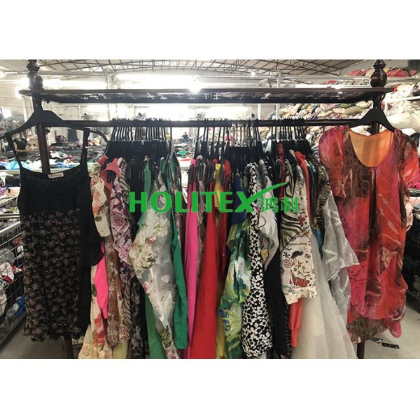 New York Style Used Womens Clothing Second Hand Silk Blouse For Ladies