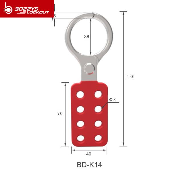 8 Holes Multiple Lockout Hasp With Engineering Plastic Nylon PA Injection Molding