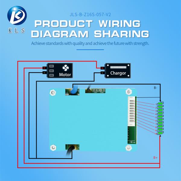 KLS Sodium Bms Battery Protection Board 16S 30A 64V 9S BMS With NTC Protection