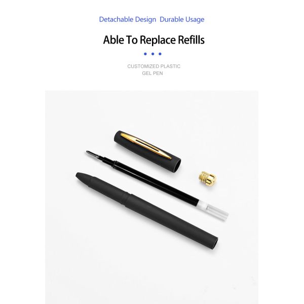 Bureau Entreprise Grosse capacité Remplissage stylo Gel Papeterie stylo de signature avec logo