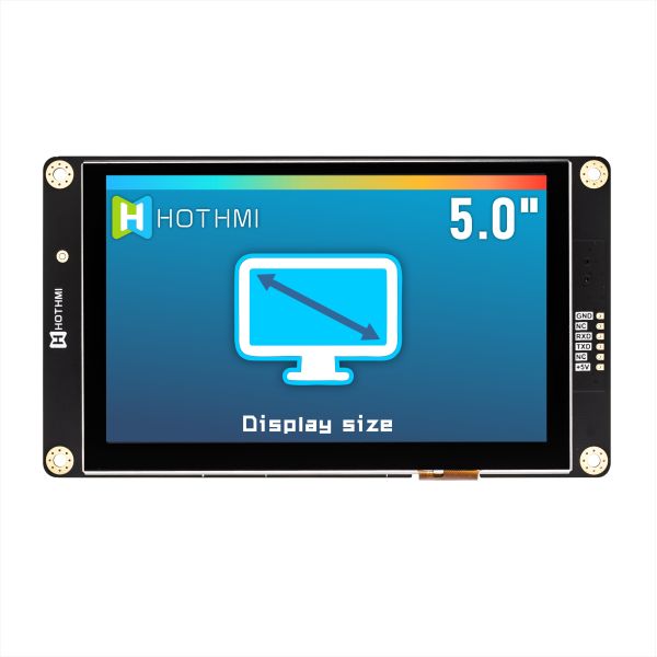 5 индикаторная панель модуля экрана 800x480 UART TFT LCD дюйма умная серийная с емкостным касанием