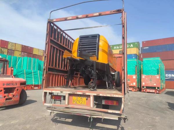 Refurbished Used Concrete Trailer Pump 1800mm Pump Stroke Max Delivery Distance 500-600m