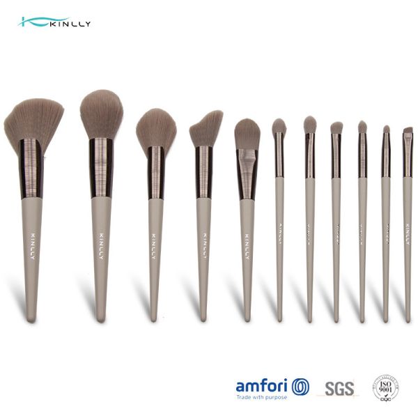 150g 12pcs Aluminum Ferrule Cosmetic Makeup Brush Set