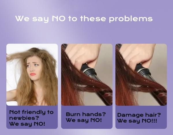 Short Hair Cordless Curling Iron For Travel And Everyday Styling 32*6CM Size
