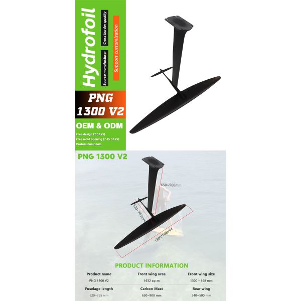 Carbon Surf Hydrofoil SUP Prone Wing Foil Board Surfing Lift Long Glide Foil