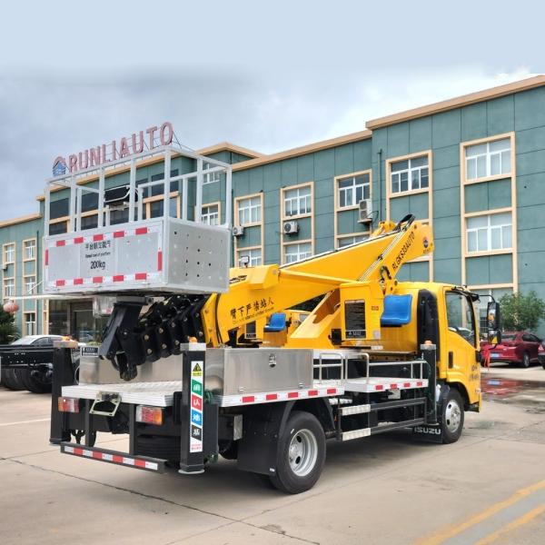 NIKA 4*2 Single Row  High-altitude Operation Truck  Telescopic Aerial Work Platform   High Lifting Lorry