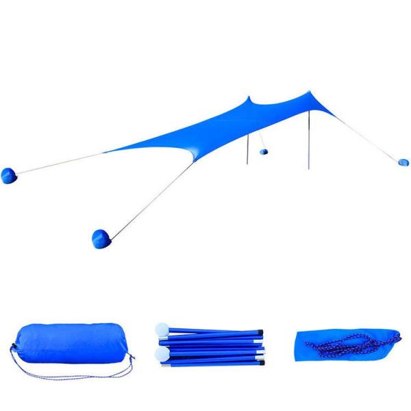 Outdoor 2 Steel Poles Lycra Camping Sun Shelter