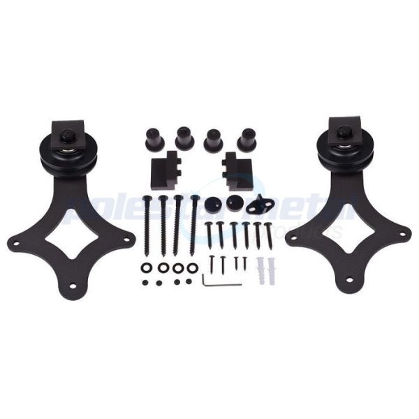 Оборудование двери сатинировки черное стальное декоративное, самомоднейший сползая рельс 2000mm оборудования двери амбара