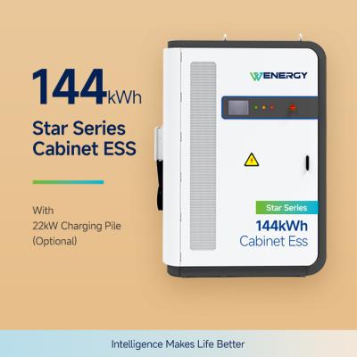 Energy Storage Cabinet 144kWh All In One (Integrated PV, ESS, Diesel, And EV Charging Capabilities)