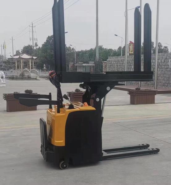 3m Lifting Height 1.5 Ton 1500 Kg Electric Rotary Stacker With Pallet Rotator CE Forklift Truck