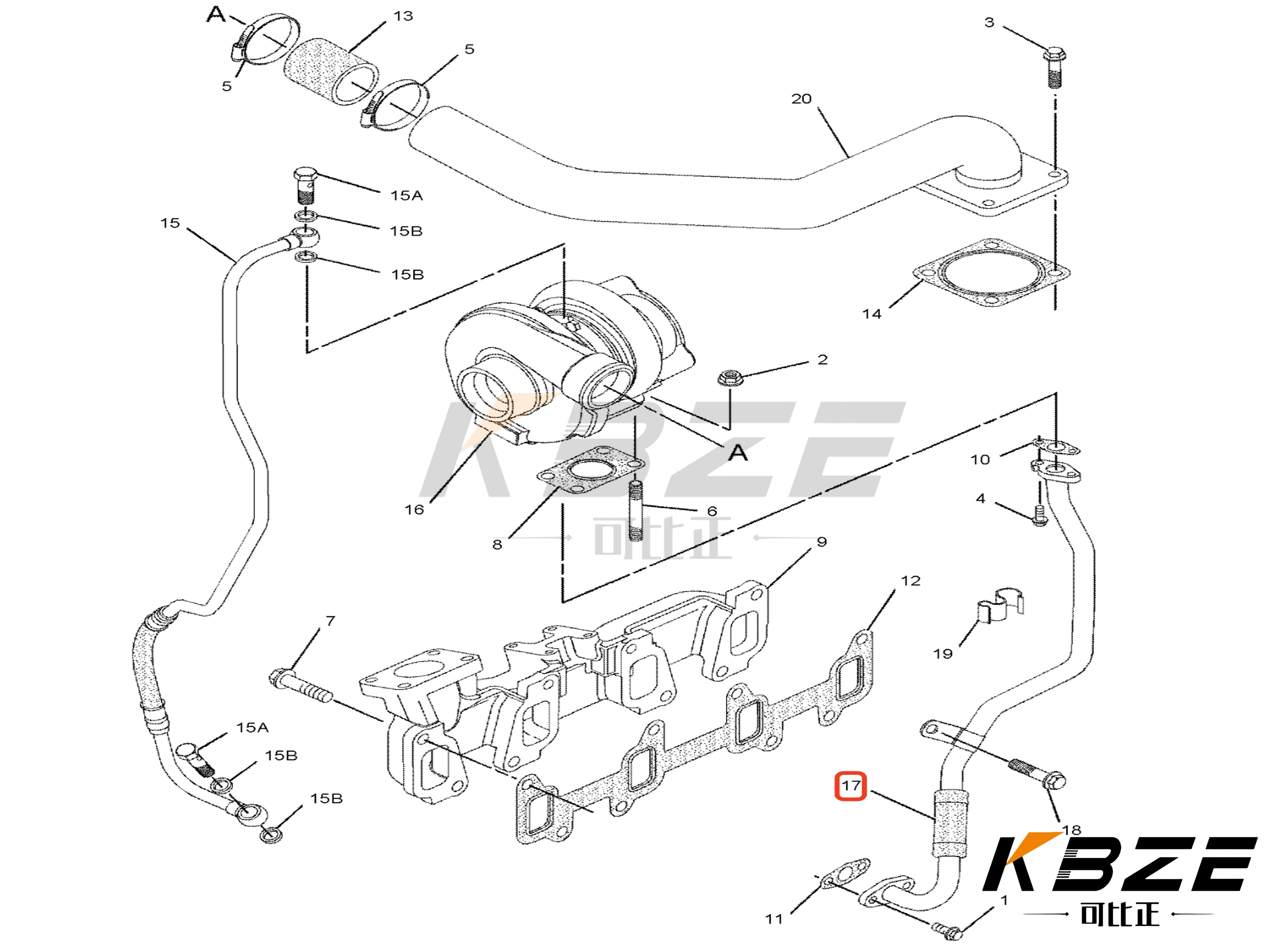 C.A.T C4.4 3054C/E ДФИ Двигатель CA3229615 322-9615 3229615 ТУРБО НАВЗОДНЫЙ ОЛИЕВНЫЙ ТУБЛИЧНЫЙ ПОД НАВОДНЫМ БОКХОМ