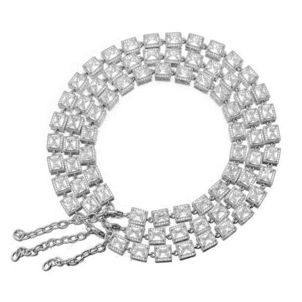 Аксессуары воротников серебряного любимца золота тренируя выслеживают ожерелье цепного циркона латунное