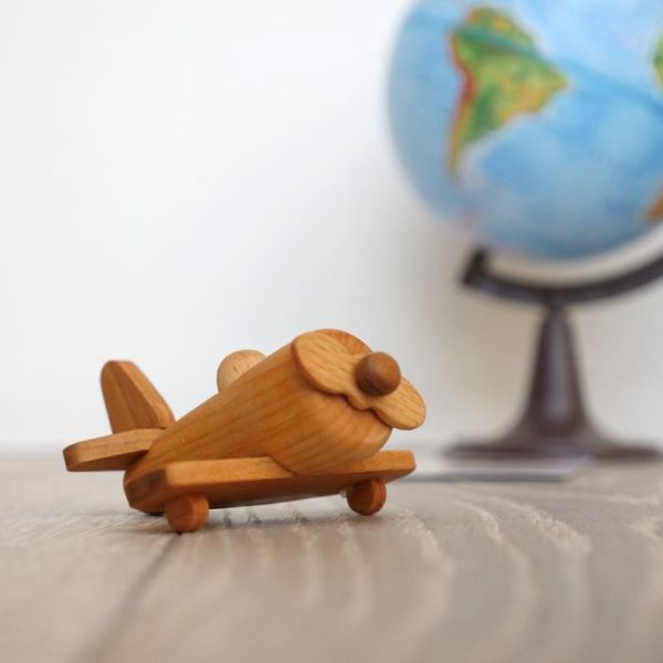 Personalised Handmade Wooden Plane Montessori Toys ISO9001 Approved