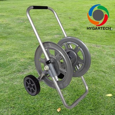Heavy-Duty Metal Trolley Hose Reel Cart For 1/2x 30m Hose for Gardening