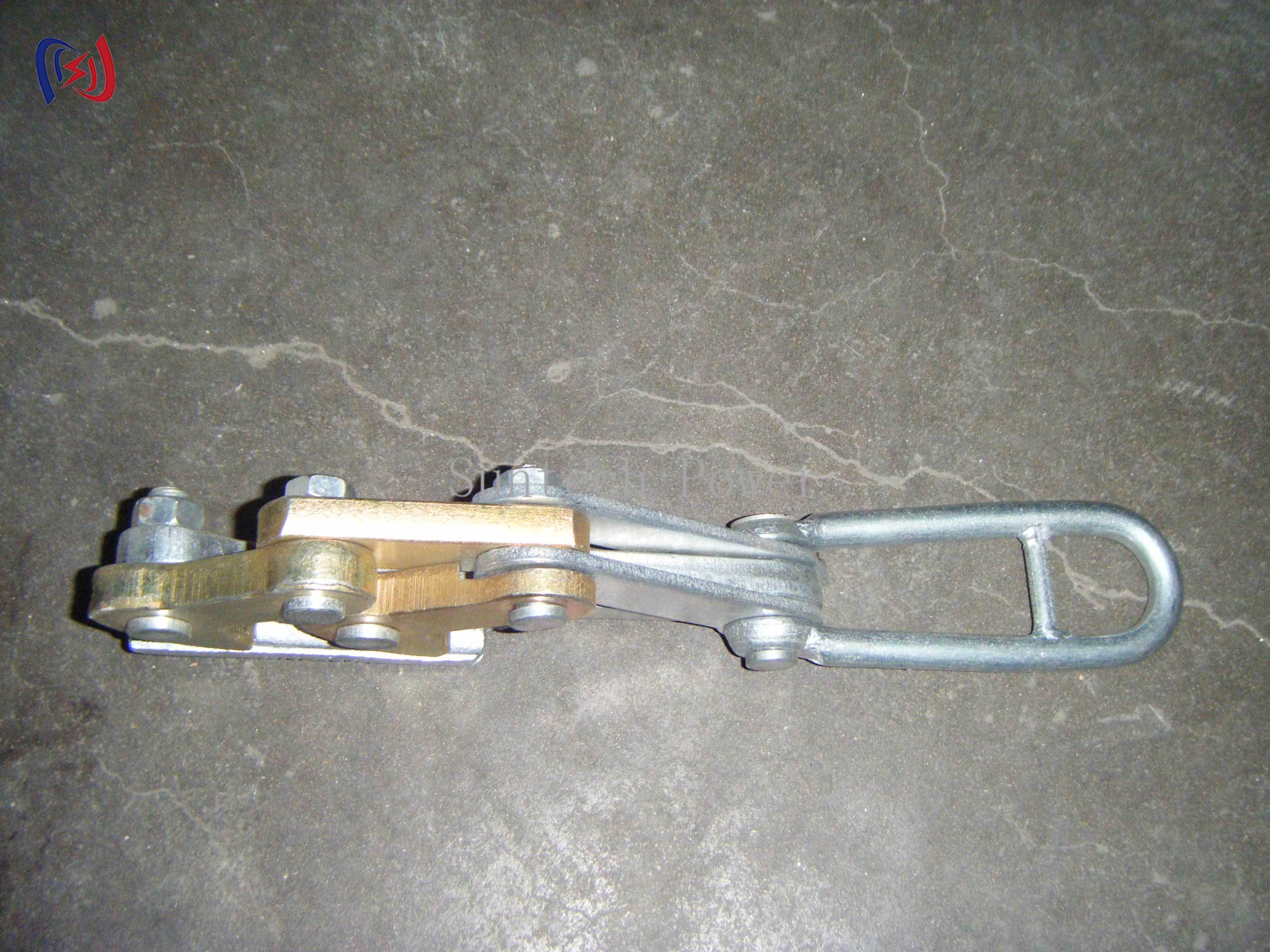 Steel Strand Come Along Clamp with 10-30KN Rated Load and 11-15mm Diameter Dual Cam Wire Gripper